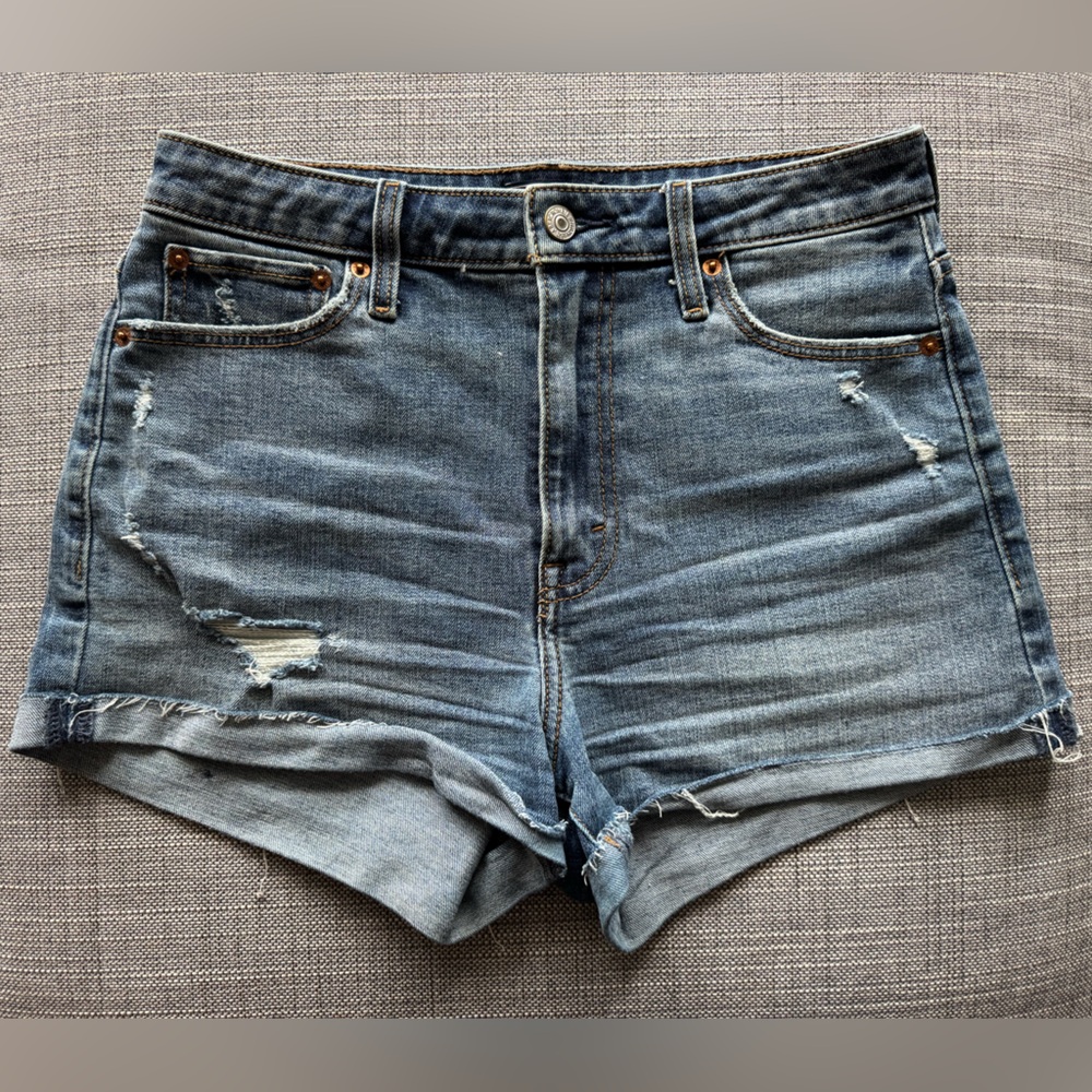 Abercrombie & Fitch High Rise Denim Shorts